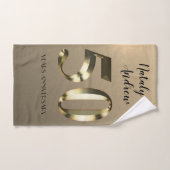 Metallic Gold 50th Wedding Jubileum Handdoek (Handdoek)