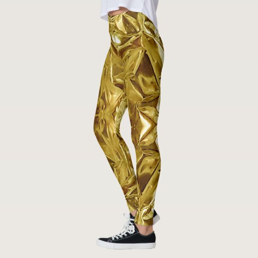 Metallic Gold Abstract 101 Leggings (Links)