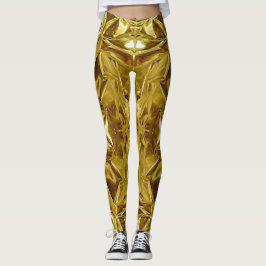 Metallic Gold Abstract 101 Leggings