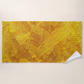 Metallic Gold Abstract Art Afbeelding Strandlaken (Voorkant)