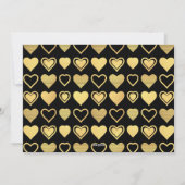 Metallic Gold Accent Hearts Valentine’s Gift Feestdagenkaart (Achterkant)