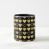 Metallic Gold Accent Hearts Valentine’s Gift Mok (Midden)