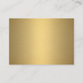 Metallic Gold Accent Visitekaartje (Achterkant)