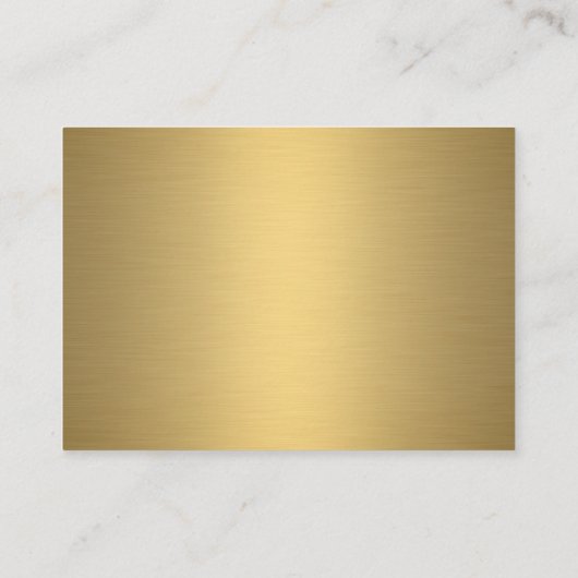 Metallic Gold Accent Visitekaartje (Achterkant)