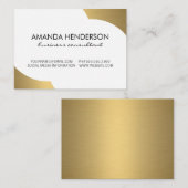 Metallic Gold Accent Visitekaartje (Voorkant / Achterkant)