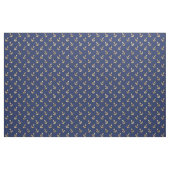 Metallic Gold Anchors op Navy Blue Stof (Yard (91,4 cm))
