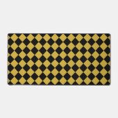 Metallic Gold and Black Chevron Pattern Bureaumat (Voorkant)