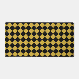 Metallic Gold and Black Chevron Pattern Bureaumat