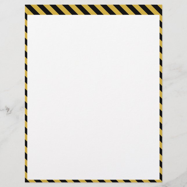 Metallic Gold and Black Stripe Pattern Stylish Briefhoofd (Voorkant)