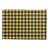 Metallic Gold and Bold Black Chevron Pattern Kussensloop (Achterkant-Links)