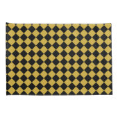 Metallic Gold and Bold Black Chevron Pattern Kussensloop (Achterkant-Rechts)