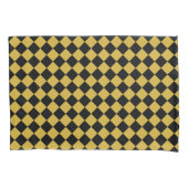 Metallic Gold and Bold Black Chevron Pattern Kussensloop (Voorkant-Links)