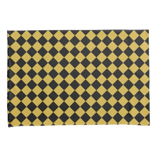 Metallic Gold and Bold Black Chevron Pattern Kussensloop (Voorkant-Rechts)