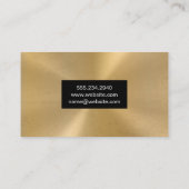 Metallic Gold Background Visitekaartje (Achterkant)