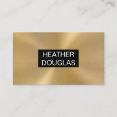 Metallic Gold Background Visitekaartje (Voorkant)