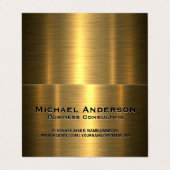 Metallic Gold Background Visitekaartje (Buitenkant ongevouwen)