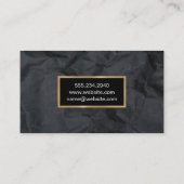 Metallic Gold Banner | Ruwe zwart papier Visitekaartje (Achterkant)