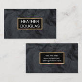 Metallic Gold Banner | Ruwe zwart papier Visitekaartje (Voorkant / Achterkant)