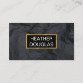 Metallic Gold Banner | Ruwe zwart papier Visitekaartje (Voorkant)