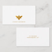 Metallic Gold Bee Persoonlijke profielkaart Visitekaartje (Voorkant / Achterkant)