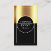Metallic Gold Black Event Planner Visitekaartje (Voorkant)