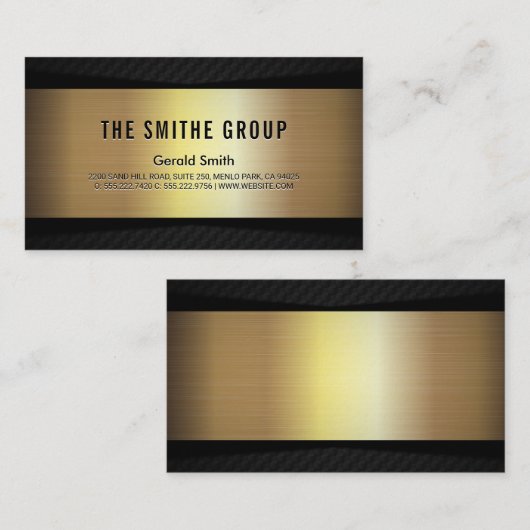 Metallic Gold Black | Ondernemend Visitekaartje (Voorkant / Achterkant)
