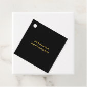 Metallic Gold & Black Professional Modern Elegant Bedankjes Labels (In situ)