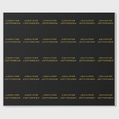 Metallic Gold & Black Professional Modern Elegant Cadeaupapier (Vlak)
