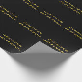 Metallic Gold & Black Professional Modern Elegant Cadeaupapier (Hoek)