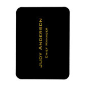Metallic Gold & Black Professional Modern Elegant Magneet (Verticaal)