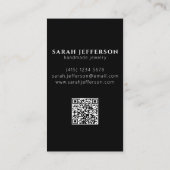 Metallic Gold Black Professional oorring Kaart Visitekaartje (Achterkant)