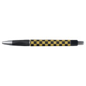 Metallic Gold Black Square Box Pattern Style Emmy Pen (Voorkant)