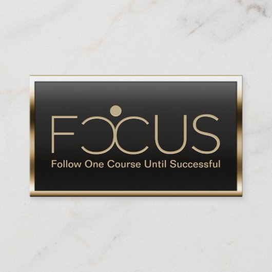 Metallic Gold Border - Aangepaste Logo Visitekaart Visitekaartje (Voorkant)