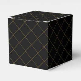 Metallic Gold Box Stripe Black Classic Favor Boxes Bedankdoosjes