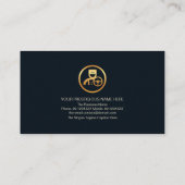 Metallic Gold Chauffeur Service Signage Driver Visitekaartje (Achterkant)