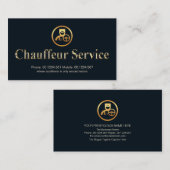 Metallic Gold Chauffeur Service Signage Driver Visitekaartje (Voorkant / Achterkant)