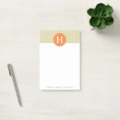 Metallic Gold Chevron Monogram2 Post-it® Notes (Kantoor)
