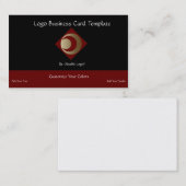 Metallic Gold Circles Logo - Planet Crescent Moon Visitekaartje (Voorkant / Achterkant)