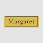 Metallic Gold Classic Name Tag With Custom Name (Voorkant)