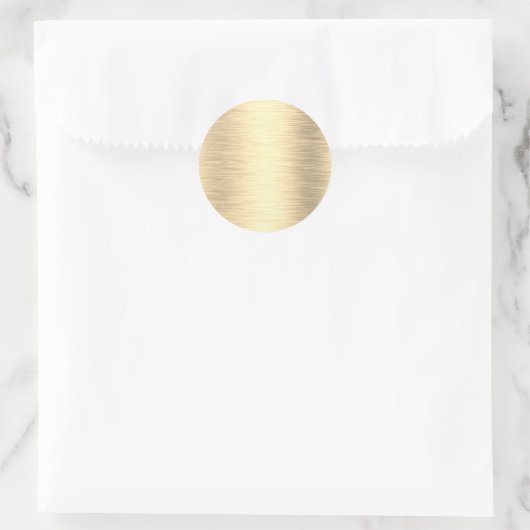 Metallic Gold Classic Round Sticker (Tas)