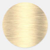 Metallic Gold Classic Round Sticker (Voorkant)