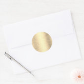 Metallic Gold Classic Round Sticker (Envelop)