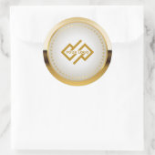 Metallic Gold Classic Round Sticker (Tas)