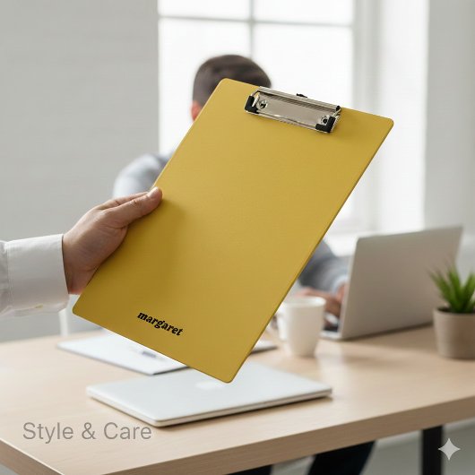 Metallic Gold Clipboard with Your Name Displayed Klembord