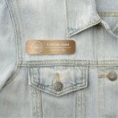 Metallic Gold Clothes Safety Pin Magnetic Employee Naamplaatje (In situ)