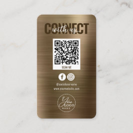 Metallic Gold Connect met Amerikaanse sociale medi Visitekaartje
