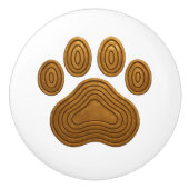 "Metallic Gold" Contour-Look Pawprint keramische k Keramische Knop (Voorkant)