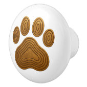 "Metallic Gold" Contour-Look Pawprint keramische k Keramische Knop (Rechts)