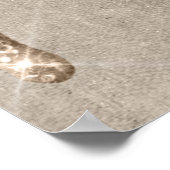 Metallic Gold Drip | Elegant Champagne Icing Pour Poster (Hoek)