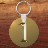 Metallic gold eerste trouwdag sleutelhanger (Achterkant)